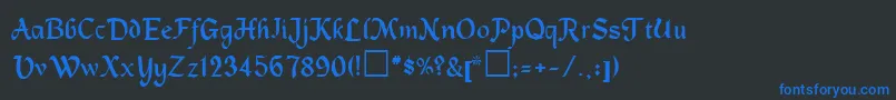 MagnetaRegular Font – Blue Fonts on Black Background