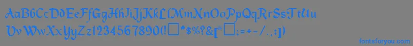 MagnetaRegular Font – Blue Fonts on Gray Background