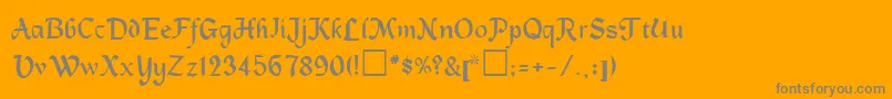 MagnetaRegular-Schriftart – Graue Schriften auf orangefarbenem Hintergrund