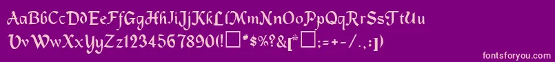 MagnetaRegular Font – Pink Fonts on Purple Background