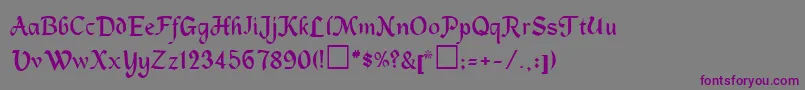 MagnetaRegular Font – Purple Fonts on Gray Background