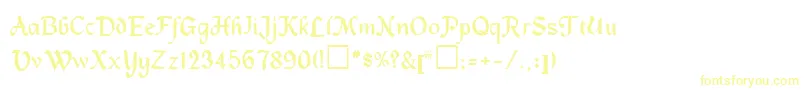 MagnetaRegular Font – Yellow Fonts on White Background