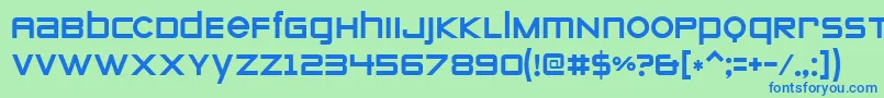 Zeroes ffy Font – Blue Fonts on Green Background
