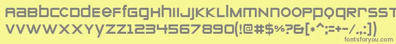 Zeroes ffy-fontti – harmaat kirjasimet keltaisella taustalla