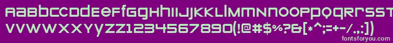 Zeroes ffy Font – Green Fonts on Purple Background