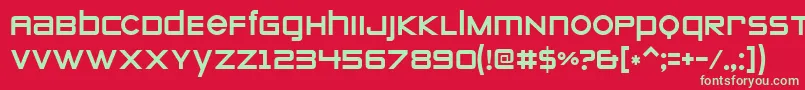 Zeroes ffy Font – Green Fonts on Red Background