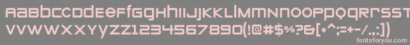 フォントZeroes ffy – 灰色の背景にピンクのフォント