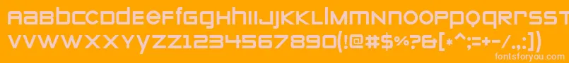 Fonte Zeroes ffy – fontes rosa em um fundo laranja