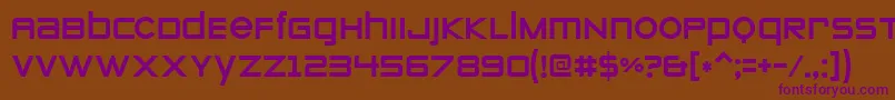 Zeroes ffy-fontti – violetit fontit ruskealla taustalla
