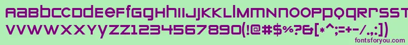 Zeroes ffy Font – Purple Fonts on Green Background
