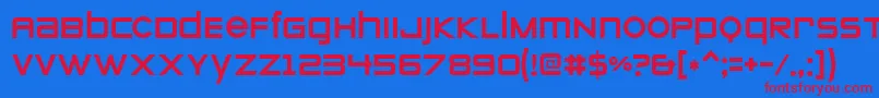 Zeroes ffy Font – Red Fonts on Blue Background