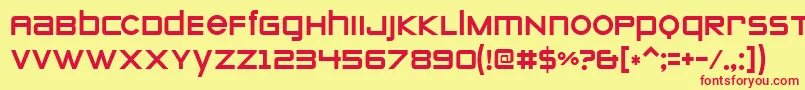 Zeroes ffy Font – Red Fonts on Yellow Background