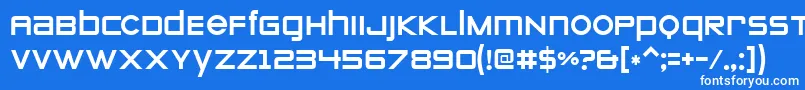 フォントZeroes ffy – 青い背景に白い文字