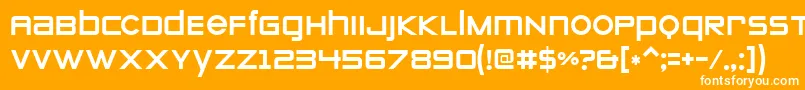 フォントZeroes ffy – オレンジの背景に白い文字
