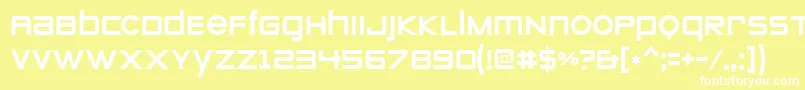 Zeroes ffy-fontti – valkoiset fontit keltaisella taustalla