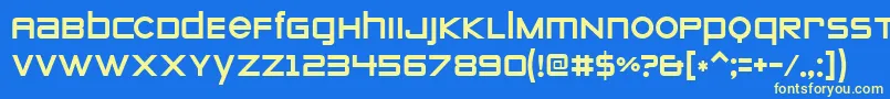 Zeroes ffy Font – Yellow Fonts on Blue Background