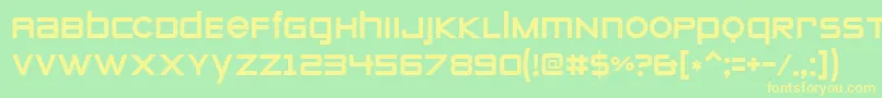 Zeroes ffy Font – Yellow Fonts on Green Background