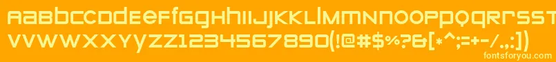 Zeroes ffy Font – Yellow Fonts on Orange Background