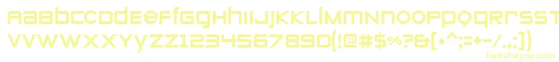 フォントZeroes ffy – 白い背景に黄色の文字