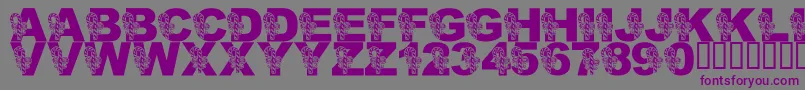 LmsPeppermintTwist Font – Purple Fonts on Gray Background