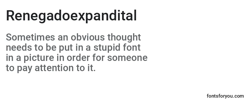 Renegadoexpandital Font