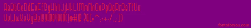 フォントElevantBold – 紫の背景に赤い文字