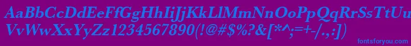 UrwbaskertnarBoldOblique Font – Blue Fonts on Purple Background