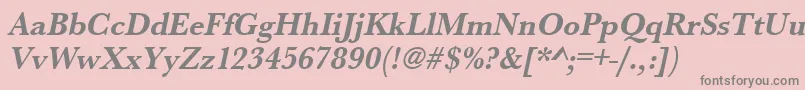 UrwbaskertnarBoldOblique Font – Gray Fonts on Pink Background