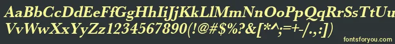 UrwbaskertnarBoldOblique Font – Yellow Fonts on Black Background