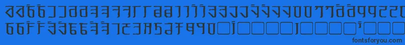 ExoditeDistressed Font – Black Fonts on Blue Background