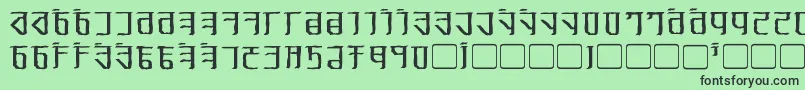 ExoditeDistressed Font – Black Fonts on Green Background