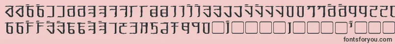 フォントExoditeDistressed – ピンクの背景に黒い文字