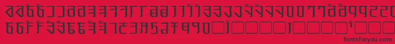 ExoditeDistressed Font – Black Fonts on Red Background