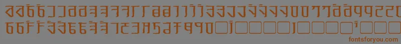 ExoditeDistressed Font – Brown Fonts on Gray Background