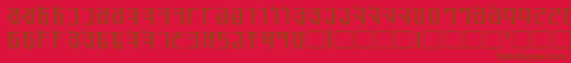 ExoditeDistressed Font – Brown Fonts on Red Background