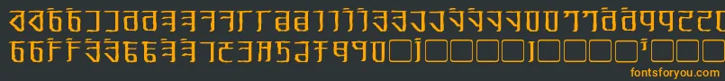 フォントExoditeDistressed – 黒い背景にオレンジの文字