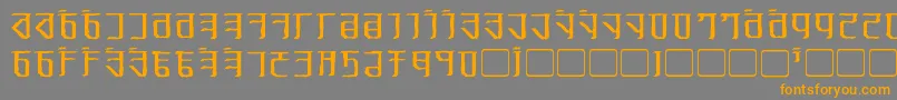 ExoditeDistressed Font – Orange Fonts on Gray Background