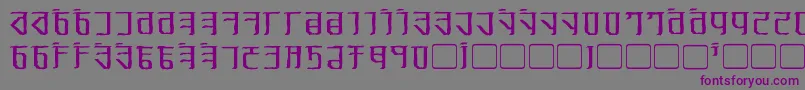 ExoditeDistressed Font – Purple Fonts on Gray Background