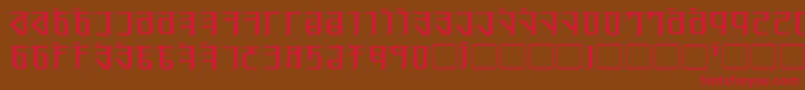 ExoditeDistressed Font – Red Fonts on Brown Background