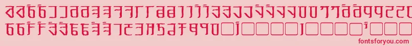 ExoditeDistressed Font – Red Fonts on Pink Background