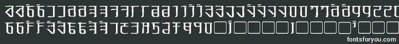 フォントExoditeDistressed – 白い文字