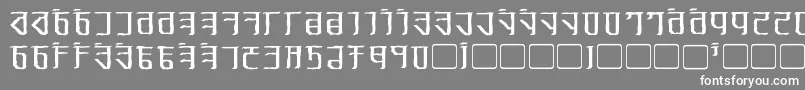 フォントExoditeDistressed – 灰色の背景に白い文字