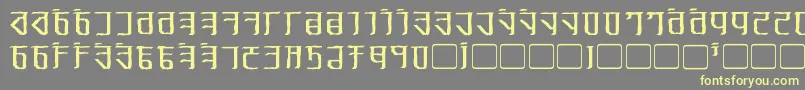 ExoditeDistressed Font – Yellow Fonts on Gray Background