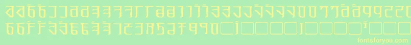 ExoditeDistressed Font – Yellow Fonts on Green Background