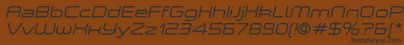 ASpaceLightItalicDemo Font – Black Fonts on Brown Background