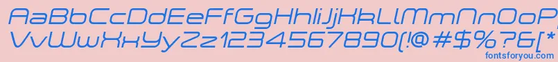 ASpaceLightItalicDemo Font – Blue Fonts on Pink Background