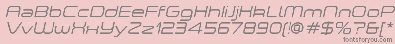 ASpaceLightItalicDemo Font – Gray Fonts on Pink Background