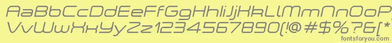 ASpaceLightItalicDemo Font – Gray Fonts on Yellow Background