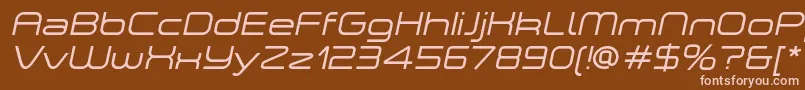 Police ASpaceLightItalicDemo – polices roses sur fond brun