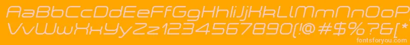 Police ASpaceLightItalicDemo – polices roses sur fond orange